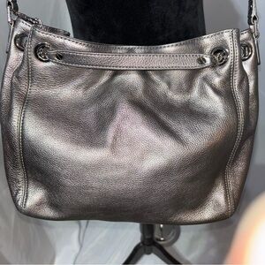 🔥SALE Michael Kors Silver Satchel Crossbody Bag
